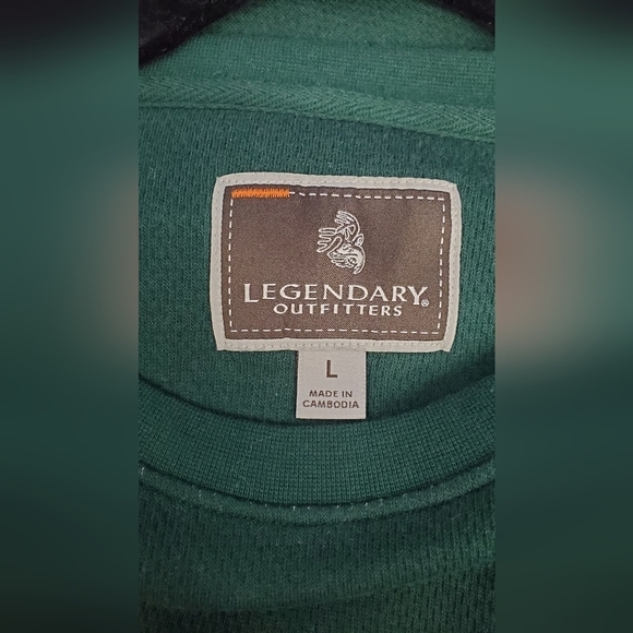Men’s Legendary Green Long Sleeve Top Warm t-shirt Size L - Picture 6 of 10